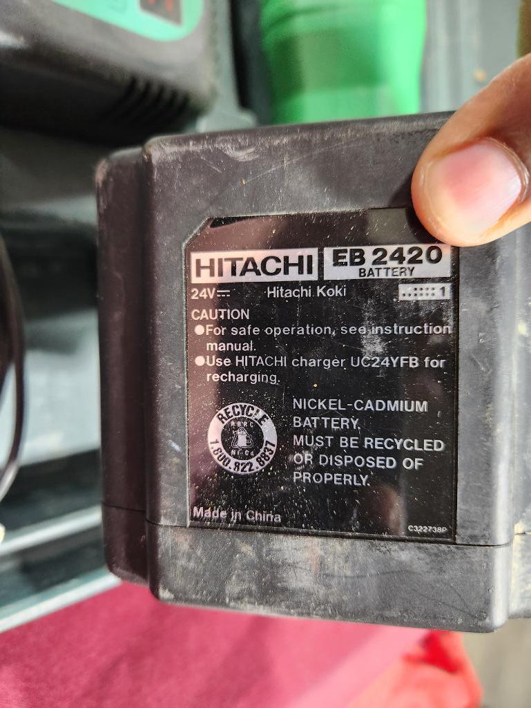 Lot of 2 Hitachi Cordless Hammer Drill & Cordless Impact Driver