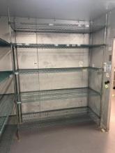 NSF Green Epoxy 5-Shelf Commercial Restaurant Shelving Unit, 86in x 60in x 24in Aprox.
