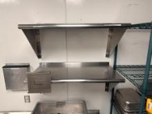 (2) Pair of Holly NSF Stainless Steel Wall-Mount Shelves, 36in x 18in