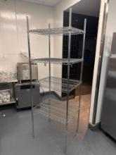 NSF Chrome 4-Shelf Commercial Restaurant Shelving Unit, 87in x 30in x 24in
