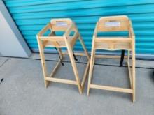 (2) Wood High Chairs