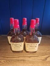 7 Bottles of Maker's Mark Bourbon Whiskey1L