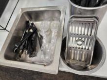 Misc. Group of Reusable Tongs, Serving Spoons, Drip Tray