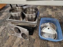 Misc. Group of Steam Pans, Lids, Inserts, See Images for Detail