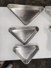 Matched Set; Vollrath Miramar Triangular Serving Bowls/Trays, no. 47667, 47668, 47669