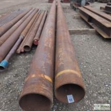 2 EACH. STRUCTURAL SUPPORT PIPE, 12 DIAMETER, .375IN THICK X APPROX 38FT8IN LONG