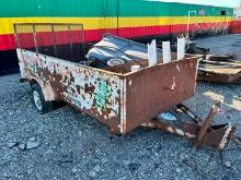 12' X 6.5' S/A UTILITY TRAILER VN:N/A sidewalls, rear ramps, Parts....No title, Sells Bill of Sale