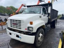 1998 GMC STAKE DUMP TRUCK VN:515418 powered by diesel engine, equipped with power steering, stake