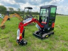 NEW MIVA VA13C HYDRAULIC EXCAVATOR SN-404101 equipped with EROP, auxiliary hydraulics, front blade,