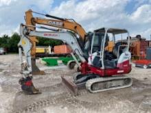 2017 TAKEUCHI TB240R HYDRAULIC EXCAVATOR SN:124003293 powered by diesel engine, equipped with Cab,