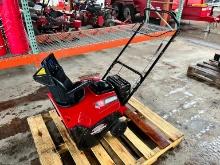 TORO POWER CLEAR SNOW THROWER LANDSCAPE EQUIPMENT powered by gas engine. Located: 4810 Lilac Drive