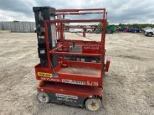 SKYJACK SJ16 SCISSOR LIFT SN:14004735 electric powered, equipped with 16ft. Platform height.