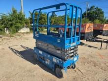 GENIE GS1930 SCISSOR LIFT SN:1930468 electric powered, equipped with 19ft. Platform height, slide