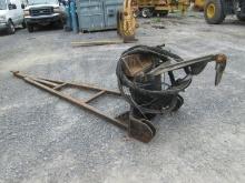 SNOW EQUIPMENT SNOW ATTACHMENT 120'' SUB FRAME equipped with hydraulic hoses, cylinder