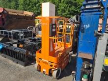 2021 SNORKEL TM16E SCISSOR LIFT SN:100159 electric powered, equipped with 16ft. Platform height,