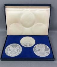 (3) US 1Lb Silver Coins
