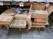 Lot on 2 Pallets of Various Primo Grill Replacement Parts of Rings, Oval Bases, Hinge Covers, Side