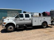 2008 Ford F750 With Crane/Welder/Generator Bed