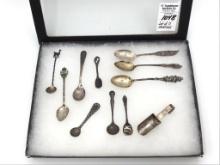 Lot of 11 Various Sm. Sterling SIlver Spoons-