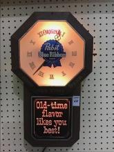 Pabst Blue Ribbon Lighted Wall Clock-