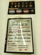 EMBLEMATIC SOLUTIONS JEWELRY AND EMBROIDERY PATCHES AND COLLECTION OF BUTTONS, BALLOONS, TOOLS