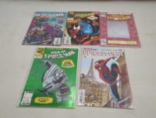 MARVEL COMICS SPIDER-MAN WEB OF LIFE - WEB OF SUPERMAN COMIC LOT -5