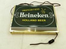 HEINEKEN HOLLAND BEER BAR SIGN. CORD IS IN NEED OF REPAIR AND UNTESTED.