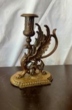 Griffin Bronze Candle Holder