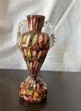 Franz Welz Splatter Glass Trophy Vase