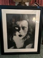 Cat Lady Framed Piece with Paperwork