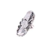 Navajo Herbert Tsosie Sterling Silver Floral Ring