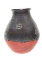 Oaxaca Mexico Black & Red Terracotta Vase c1900-30