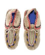 Northern Plains Beaded Hide Mocassins c. 1930s