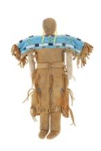 Sioux Beaded Indian Hide Doll w/ Butterfields Docs