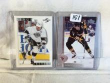 Lot of 2 Assorted Hockey Sports Trading Cards  -  See Pictures