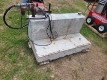 APPROX 120 GAL FUEL TANK WEATHER GUARD BRAND WITH ELECTRIC PUMP
