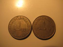Foreign Coins: 1995 & 1998 United Arab Emirates 1 Dirhams