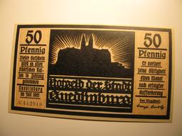 Foreign Currency: 1921 Germany 50 Pfennig Notgeld (UNC)
