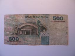 Foreign Currency: Tanzania 500 Shilingi