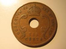 1942 (WWII) East Africa 10 Cents