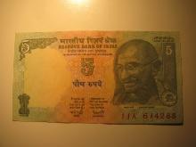 Foreign Currency: India 5 Rupee (Crisp)