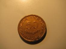 Foreign Coins: 1953 Mozambique 50 Centavos