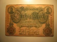 Foreign Currency: 1910 Germany 50 Mark