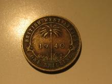 1940 (WWII) British West Africa 1 Shilling