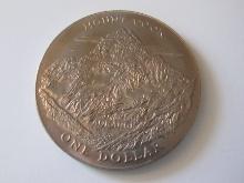 1970 New Zealand Mount Cook 1 Dollar big and heavy  commemorative coin