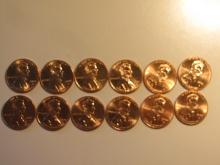 US Coins: 12xBU/Clean 2009-D pennies