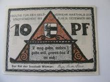 Foreign Currency: 1922 Germany 25 Pfennig Notgeld (UNC)