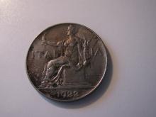 Foreign Coins: 1922 Italy 1 Lire