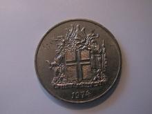 Foreign Coins: 1974 Iceland 10 Kronur