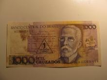 Foreign Currency: Brazil 1,000 Cruzados (Crisp)